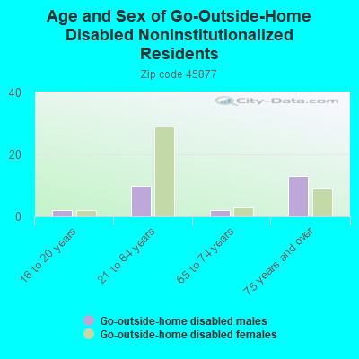 Age and Sex of Go-Outside-Home Disabled Noninstitutionalized Residents