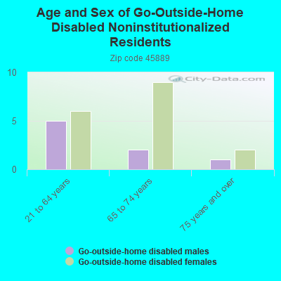 Age and Sex of Go-Outside-Home Disabled Noninstitutionalized Residents