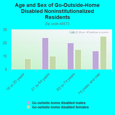 Age and Sex of Go-Outside-Home Disabled Noninstitutionalized Residents