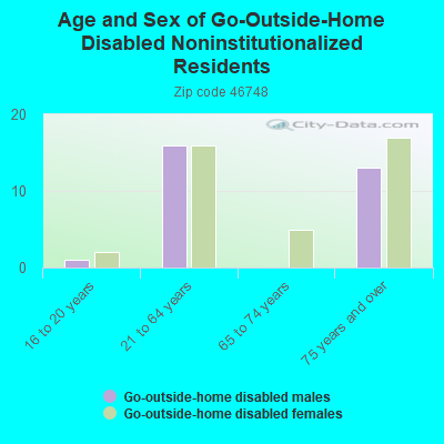 Age and Sex of Go-Outside-Home Disabled Noninstitutionalized Residents