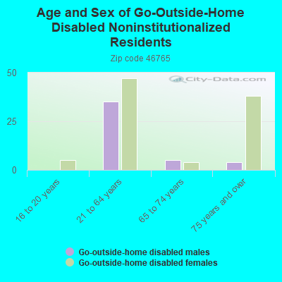 Age and Sex of Go-Outside-Home Disabled Noninstitutionalized Residents