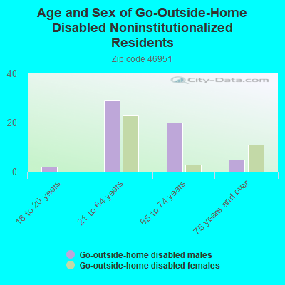 Age and Sex of Go-Outside-Home Disabled Noninstitutionalized Residents