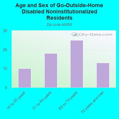 Age and Sex of Go-Outside-Home Disabled Noninstitutionalized Residents