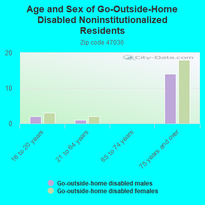 Age and Sex of Go-Outside-Home Disabled Noninstitutionalized Residents