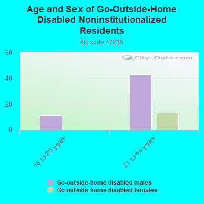 Age and Sex of Go-Outside-Home Disabled Noninstitutionalized Residents