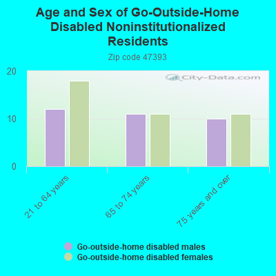 Age and Sex of Go-Outside-Home Disabled Noninstitutionalized Residents