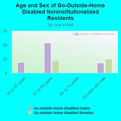 Age and Sex of Go-Outside-Home Disabled Noninstitutionalized Residents