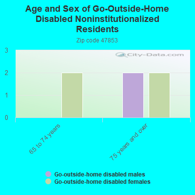 Age and Sex of Go-Outside-Home Disabled Noninstitutionalized Residents