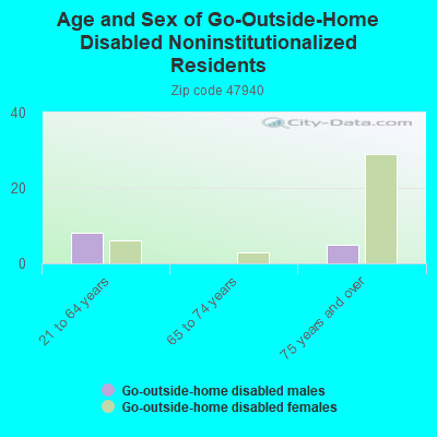 Age and Sex of Go-Outside-Home Disabled Noninstitutionalized Residents