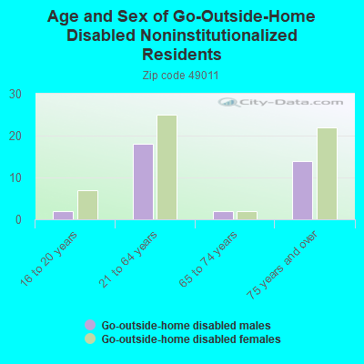 Age and Sex of Go-Outside-Home Disabled Noninstitutionalized Residents