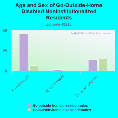 Age and Sex of Go-Outside-Home Disabled Noninstitutionalized Residents