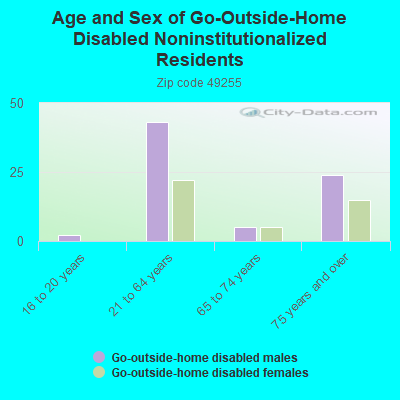 Age and Sex of Go-Outside-Home Disabled Noninstitutionalized Residents