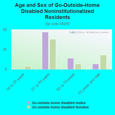 Age and Sex of Go-Outside-Home Disabled Noninstitutionalized Residents