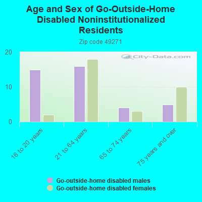 Age and Sex of Go-Outside-Home Disabled Noninstitutionalized Residents