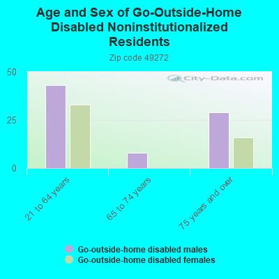 Age and Sex of Go-Outside-Home Disabled Noninstitutionalized Residents