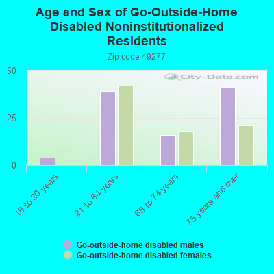 Age and Sex of Go-Outside-Home Disabled Noninstitutionalized Residents