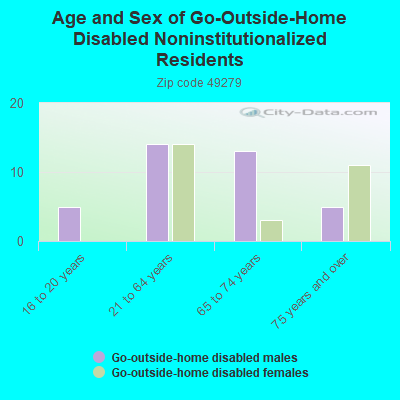 Age and Sex of Go-Outside-Home Disabled Noninstitutionalized Residents