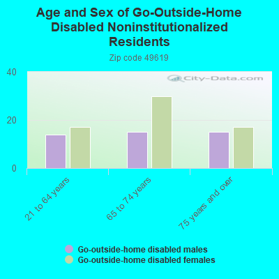 Age and Sex of Go-Outside-Home Disabled Noninstitutionalized Residents