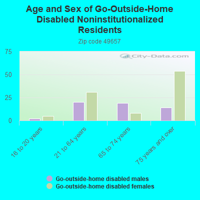 Age and Sex of Go-Outside-Home Disabled Noninstitutionalized Residents