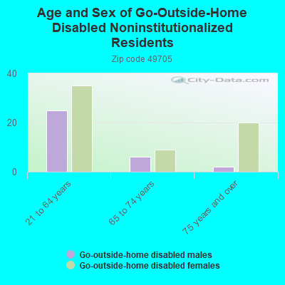 Age and Sex of Go-Outside-Home Disabled Noninstitutionalized Residents