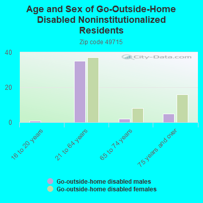 Age and Sex of Go-Outside-Home Disabled Noninstitutionalized Residents