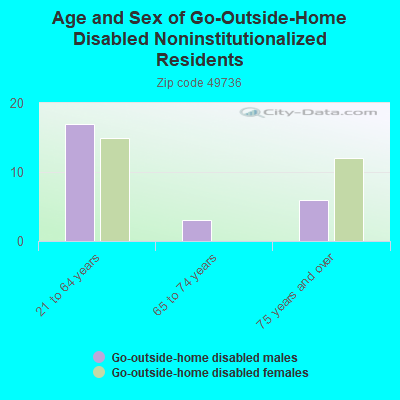 Age and Sex of Go-Outside-Home Disabled Noninstitutionalized Residents