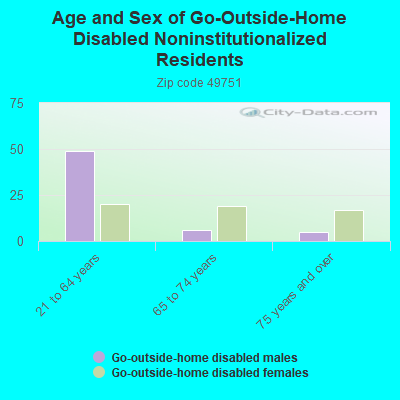 Age and Sex of Go-Outside-Home Disabled Noninstitutionalized Residents