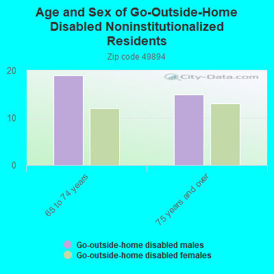 Age and Sex of Go-Outside-Home Disabled Noninstitutionalized Residents