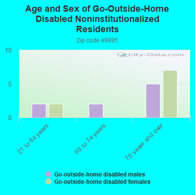 Age and Sex of Go-Outside-Home Disabled Noninstitutionalized Residents