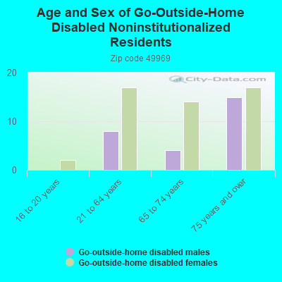 Age and Sex of Go-Outside-Home Disabled Noninstitutionalized Residents