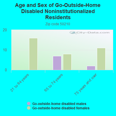 Age and Sex of Go-Outside-Home Disabled Noninstitutionalized Residents