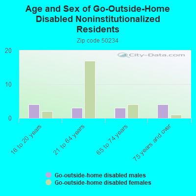 Age and Sex of Go-Outside-Home Disabled Noninstitutionalized Residents