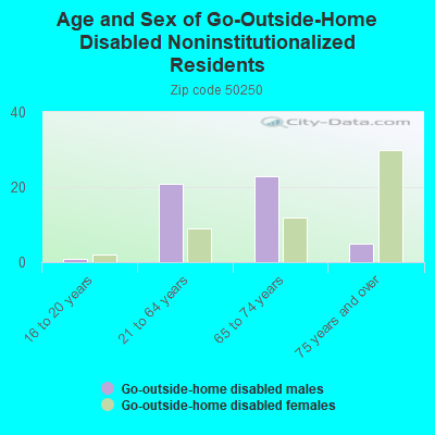 Age and Sex of Go-Outside-Home Disabled Noninstitutionalized Residents