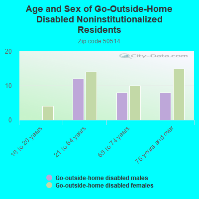 Age and Sex of Go-Outside-Home Disabled Noninstitutionalized Residents