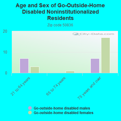 Age and Sex of Go-Outside-Home Disabled Noninstitutionalized Residents