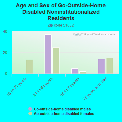 Age and Sex of Go-Outside-Home Disabled Noninstitutionalized Residents