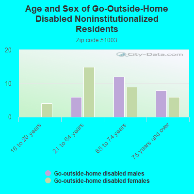 Age and Sex of Go-Outside-Home Disabled Noninstitutionalized Residents