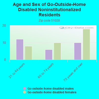 Age and Sex of Go-Outside-Home Disabled Noninstitutionalized Residents