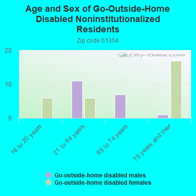 Age and Sex of Go-Outside-Home Disabled Noninstitutionalized Residents