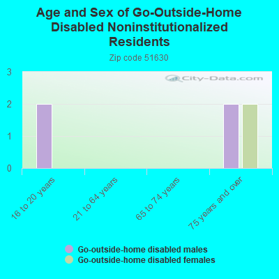 Age and Sex of Go-Outside-Home Disabled Noninstitutionalized Residents