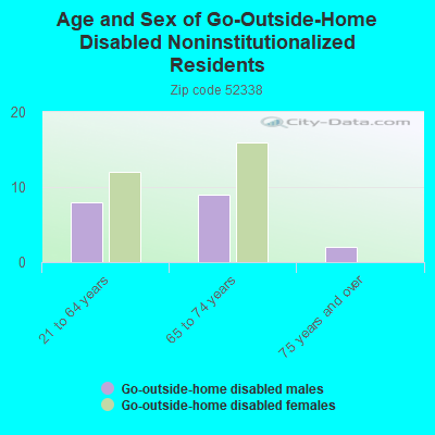 Age and Sex of Go-Outside-Home Disabled Noninstitutionalized Residents