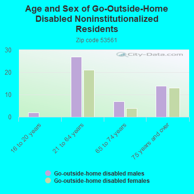 Age and Sex of Go-Outside-Home Disabled Noninstitutionalized Residents