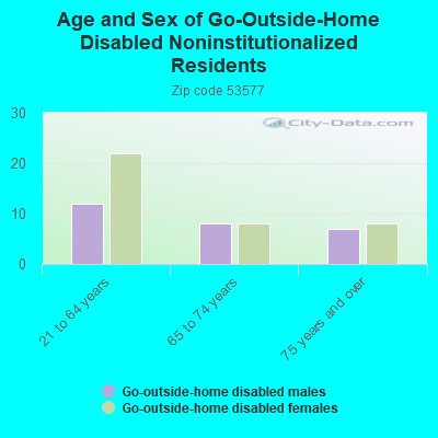 Age and Sex of Go-Outside-Home Disabled Noninstitutionalized Residents