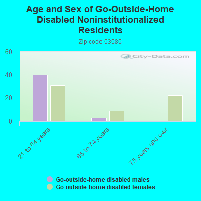 Age and Sex of Go-Outside-Home Disabled Noninstitutionalized Residents