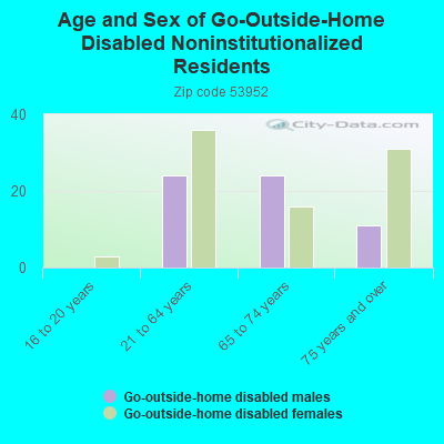 Age and Sex of Go-Outside-Home Disabled Noninstitutionalized Residents