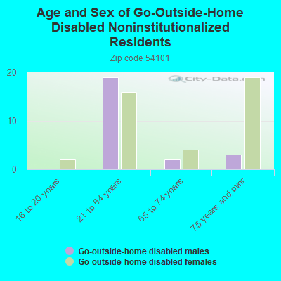 Age and Sex of Go-Outside-Home Disabled Noninstitutionalized Residents