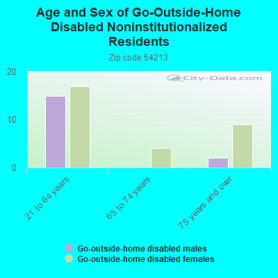 Age and Sex of Go-Outside-Home Disabled Noninstitutionalized Residents