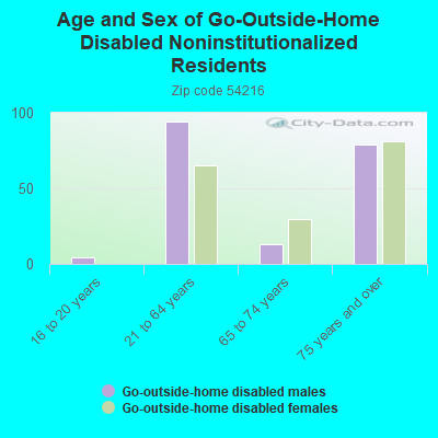 Age and Sex of Go-Outside-Home Disabled Noninstitutionalized Residents