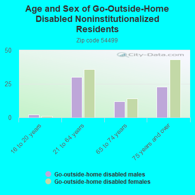 Age and Sex of Go-Outside-Home Disabled Noninstitutionalized Residents