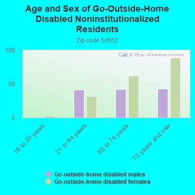 Age and Sex of Go-Outside-Home Disabled Noninstitutionalized Residents